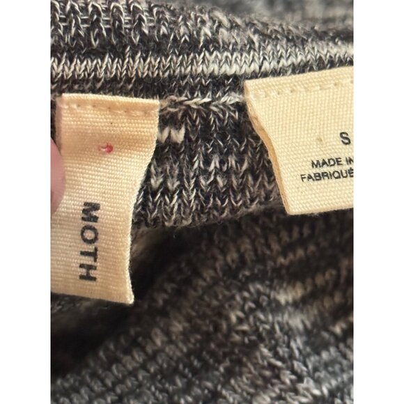 Anthropologie Moth Long Sweater Dress Size S Women's Grey Knit Turtleneck - Picture 5 of 6